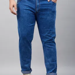 STUDIO NEXX Men Plus Size Mid-Rise Slim Fit Clean Look Stretchable Jeans-image-16