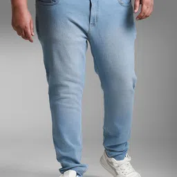 Freeform by High Star Men Plus Size Slim Fit Light Fade Stretchable Jeans-picture-18