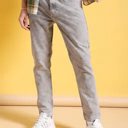 The Indian Garage Co Men Slim Fit Clean Look Mid-Rise Stretchable Jeans-image-82