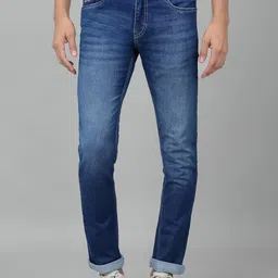 Cantabil Men Mid Rise Clean Look Heavy Fade Cotton Jeans-image-75