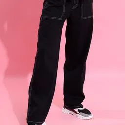 HIGHLANDER Men Straight Carpenter Fit Clean Look Cargo Jeans-image-84