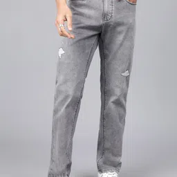 Code 61 Men Straight Fit Low-Rise Mildly Distressed Stretchable Jeans-image-41