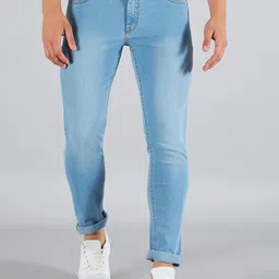 STUDIO NEXX Slim Fit Mildly Distressed Stretchable Cotton Jeans-image-72