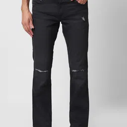 SPYKAR Men Bootcut Mildly Distressed Stretchable Jeans-picture-36