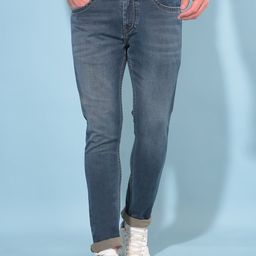 Crimsoune Club Men Skinny Fit Mid Rise Clean Look Stretchable Jeans-image-76