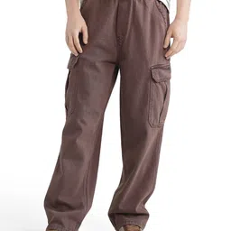 RARE RABBIT Men Hork Primary Brown Comfort Straight Fit Jeans-image-50