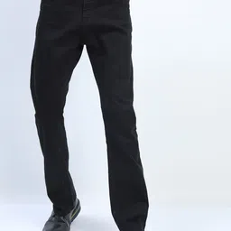 HIGHLANDER Men Black Bootcut Stretchable Jeans-picture-26