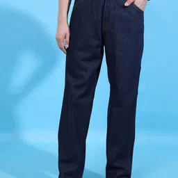HIGHLANDER Men Relaxed Fit Mid Rise Cotton Cropped Jeans-picture-2