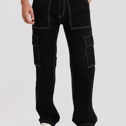 Banana Club Men Relaxed Fit Cotton Cargo Jeans-image-98
