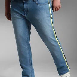 Freeform by High Star Plus Size Men Slim Fit Light Fade Clean Look Stretchable Jeans image 4