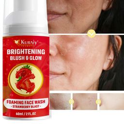 KURAIY Brightening Blush & Glow Deep Exfoliation Foam Face Wash-60 ml-Strawberry Blast-33