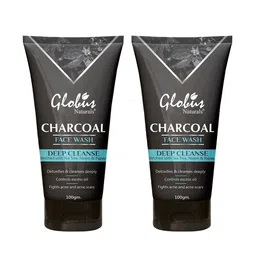 Globus naturals Set of 2 Deep Cleanse Charcoal Face Wash with Tea Tree & Neem 100 g each-2