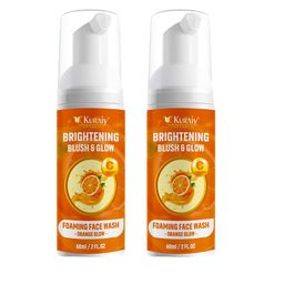 KURAIY Set Of 2 Brightening Blush & Glow Foam Face Wash-60 ml Each-Orange Glow-4