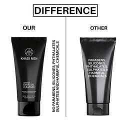 Khadi Men Activated Charcoal Face Cleanser with Neem & Raspberry - 100 ml image 3
