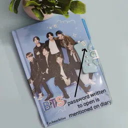 technochitra Rockstars Printed Password Secret Lock Diary with Ball Pen A5 Diary Single 80 Pages image 5