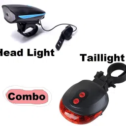 Bicycle Front&Tail Light For Horn Headlight Taillight Lights LED Front Rear Light Combo-image-30
