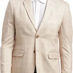 Men Checkered Single Breasted Casual Blazer-image-67