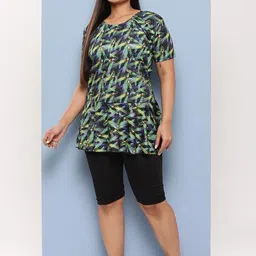 Aarika Geometric Printed Round Neck Swim Set-picture-23