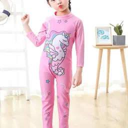 SYGA Kids Graphic Printed Swim Legsuit-image-10