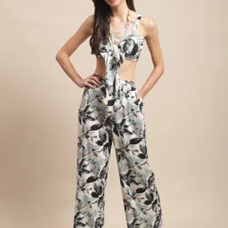 Claura Tropical Printed Top & Trouser Swimwear Set-image-69