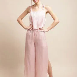 Claura Vertical Stripes Top & Trouser Swimwear Set-image-29