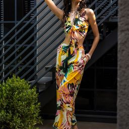 EROTISSCH Women Tropical Printed Beachwear Set-image-51