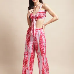 Claura Tie & Dye Top & Trouser Swimwear Set-image-65