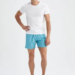 DeFacto Men Conversational Printed Mid-Rise Shorts-picture-14