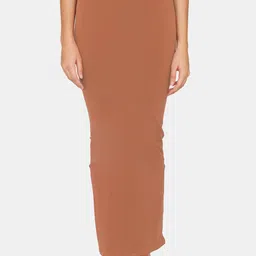 Zivame Women Brown Solid Saree Shapewear-image-44