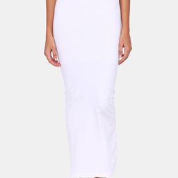 Zivame Women White Solid Saree Shapewear With Side Slit-picture-47