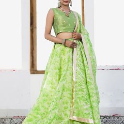 Indi INSIDE Embroidered Ready to Wear Lehenga & Unstitched Blouse With Dupatta-picture-12