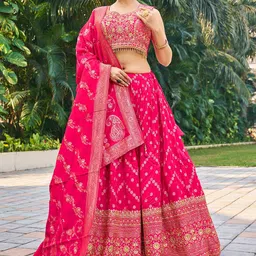 Chandbaali Embroidered Sequined Ready to Wear Lehenga & Blouse With Dupatta-23