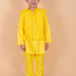 BAESD Boys Regular Sequinned Kurta with Pyjamas-2