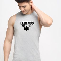 Friskers Typography Printed Round Neck Pure Cotton Bio Wash Innerwear Tank Vests-19