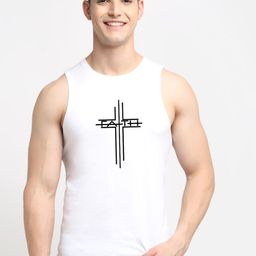 Friskers Typography Printed Scoop Neck Pure Cotton Bio Wash Innerwear Vest-39