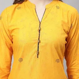 Rajnandini Abstract Printed Regular Pure Cotton Kurta with Salwar & With Dupatta image 3