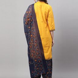 Rajnandini Abstract Printed Regular Pure Cotton Kurta with Salwar & With Dupatta image 4