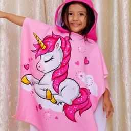 Famyo Pink & White 1 Printed Other 170 GSM Bath Towel-picture-55