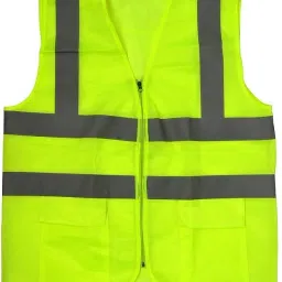 High Visibility Waistcoat with 2 Inch Reflective Strips Safety Jacket-image-83