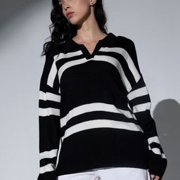 Hubberholme Striped Acrylic Pullover-18