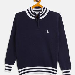 RVK Boys Mock Collar Cotton Pullover Sweater-picture-33
