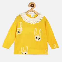 MINI KLUB Girls Graphic Printed Acrylic Pullover Sweater-image-44