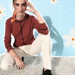 DressBerry Women Striped Long Sleeves Pullover Sweater-image-35