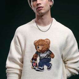 HIGHLANDER Men Self Design Round Neck Pullover-image-28