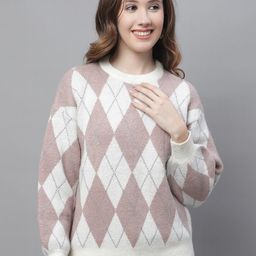 NoBarr Geometric Self Design Pullover-45