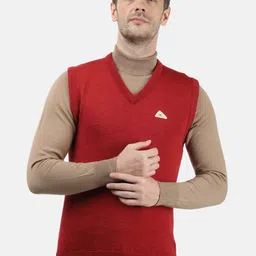Monte Carlo Men Red Sweater Vest-image-5