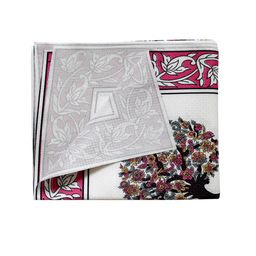 Kuber Industries Pink & White Printed Rectangular 4-Seater Centre Table Cover image 4