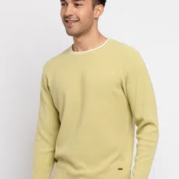 Status Quo Men Yellow Pullover Sweater-image-40