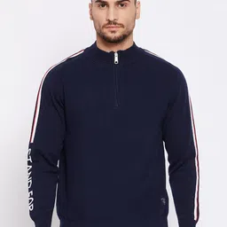 Cantabil Mock Collar Cotton Pullover-image-32