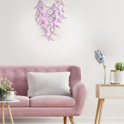 DULI Purple Feather Dream Catcher With Lights-12